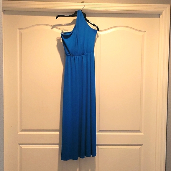 Blue one shoulder long drrss - Picture 1 of 3